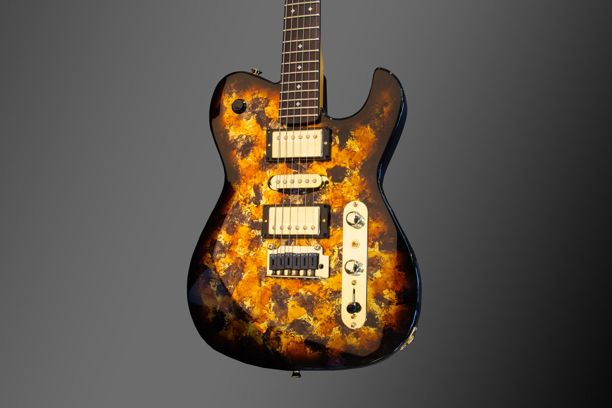 DELLATERA ATW CUSTOM WITH TREM - BLACK AMBER MAGMA - READY TO SHIP