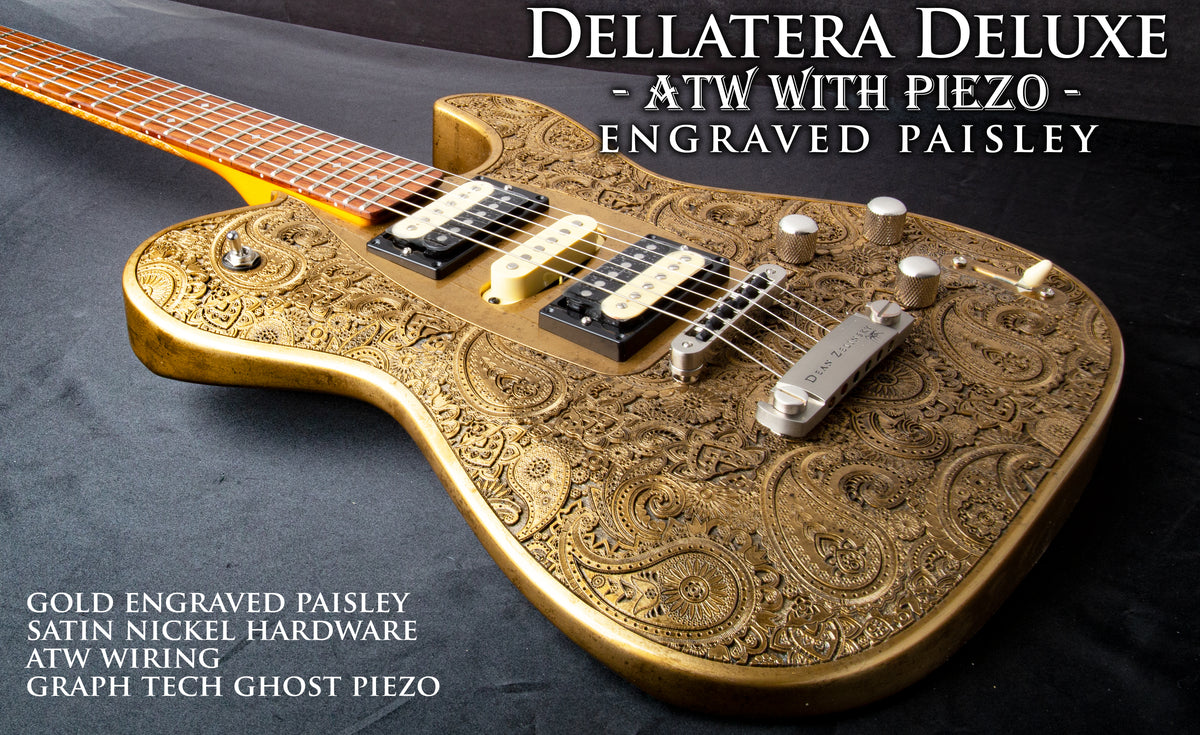DELLATERA ATW DELUXE PIEZO - ENGRAVED GOLD PAISLEY – DZPL