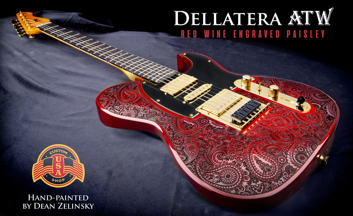 DELLATERA ATW ENGRAVED RED WINE PAISLEY – DZPL