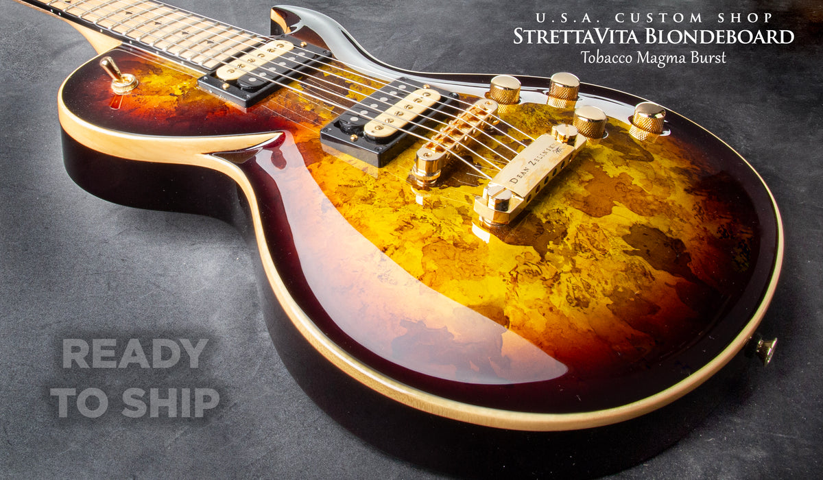 CUSTOM SHOP STRETTAVITA BLONDEBOARD - TOBACCO MAGMA BURST - READY