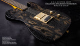 DELLATERA BLACK AND GOLD SNAKESKIN