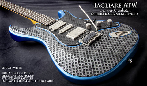 TAGLIARE ATW ENGRAVED CROSSHATCH - GUNHILL BLUE & NICKEL HYBRID - READY TO SHIP