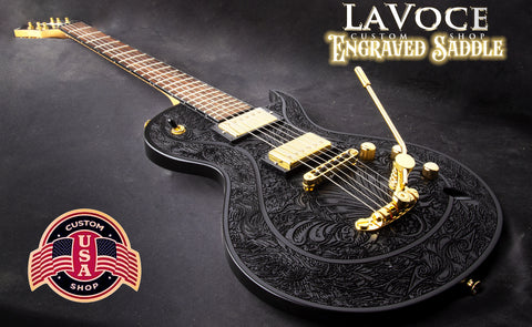 LAVOCE CUSTOM SHOP ENGRAVED SADDLE - READY TO SHIP
