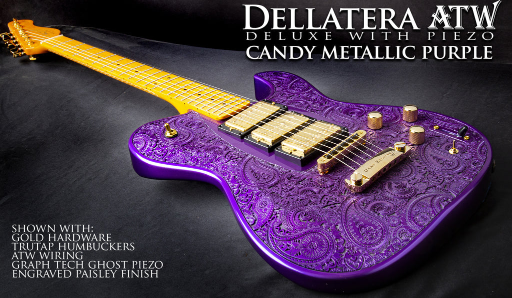 Metallic purple guitar cheap