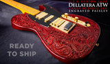 DELLATERA ENGRAVED PAISLEY - CANDY METALLIC RED - READY TO SHIP
