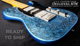 DELLATERA ENGRAVED SADDLE - GUNHILL BLUE - READY TO SHIP