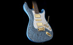 Tagliare Gunhill Blue Engraved Paisley w/ Gold Hardware